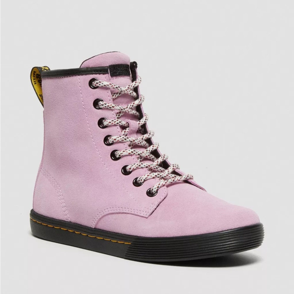 Dr. Martens Women’s Sheridan Pink Suede Lace Up Boots. Size 11.